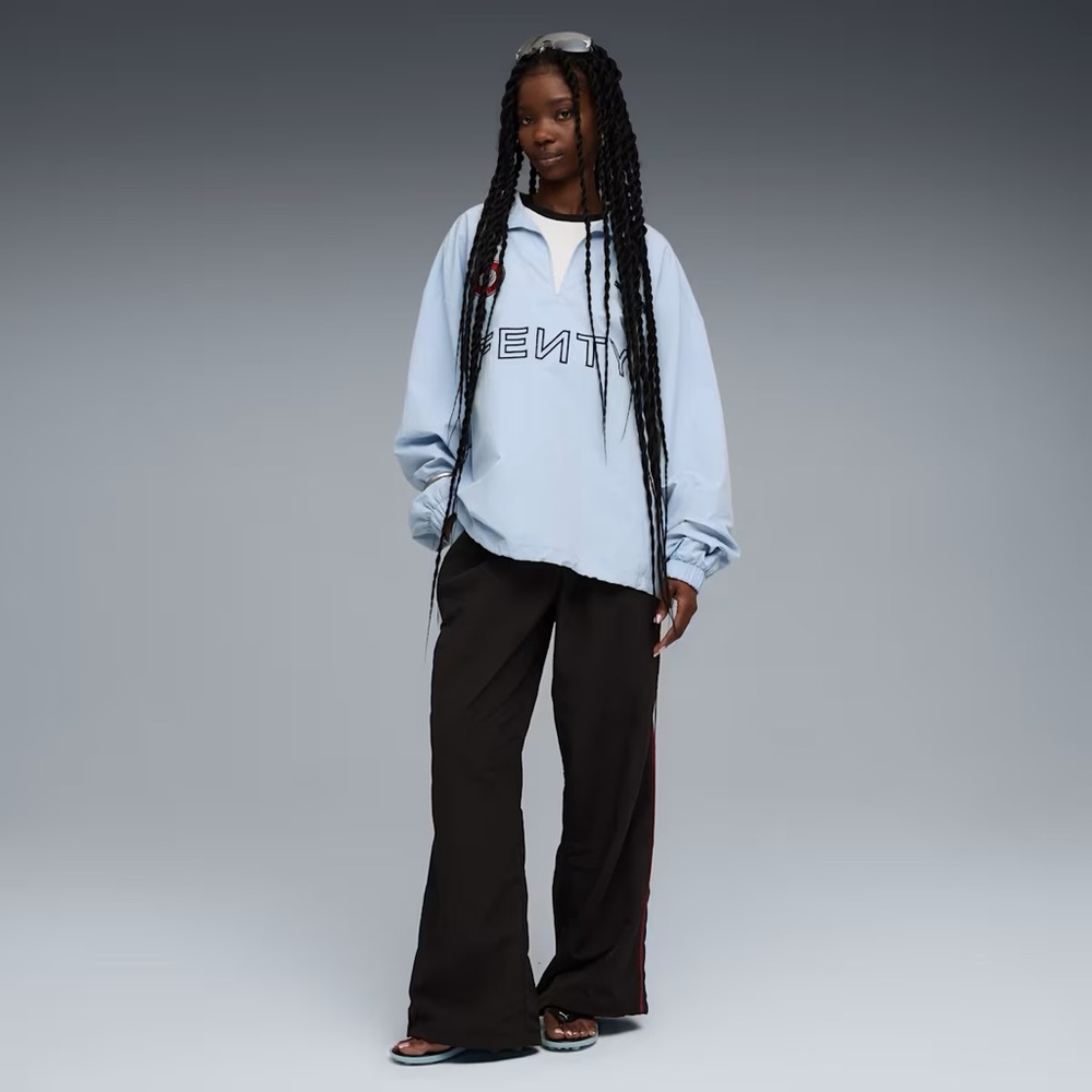 NWT FENTY X PUMA Nylon Baby Blue Pullover - Picture 3 of 10